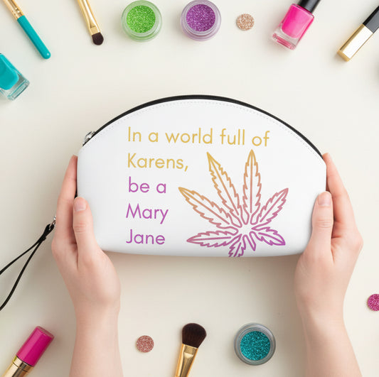 “Be a Mary Jane” Vegan Leather Stash Bag – Smell-Minimizing Cannabis Travel Pouch