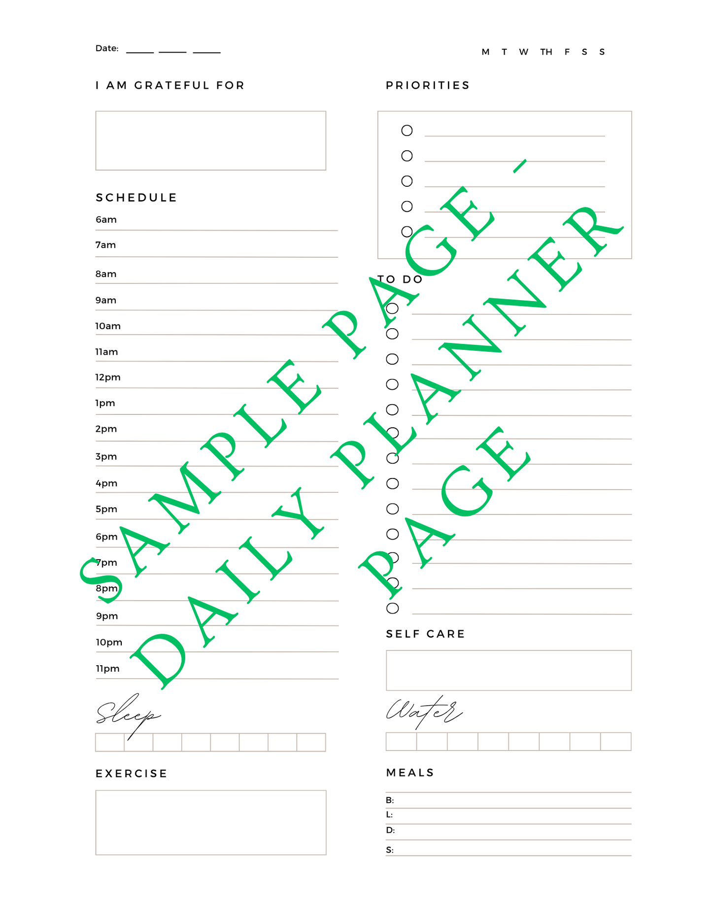 Mindful Rituals: Guided Self-Care Daily Planner - 6 months (Emerald)