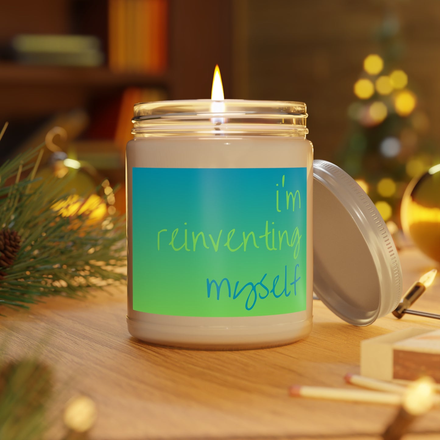 "I'm reinventing myself" Scented Candle, 9oz Candle for Self-Care, Eco-Friendly Gift, Relaxation Gift, Motivational Home Decor