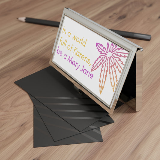 Mary Jane Business Card Holder | Unique Gift for Cannabis Lovers, Stylish Office Accessory, Cute Professional Card Case, Fun Quote [...]