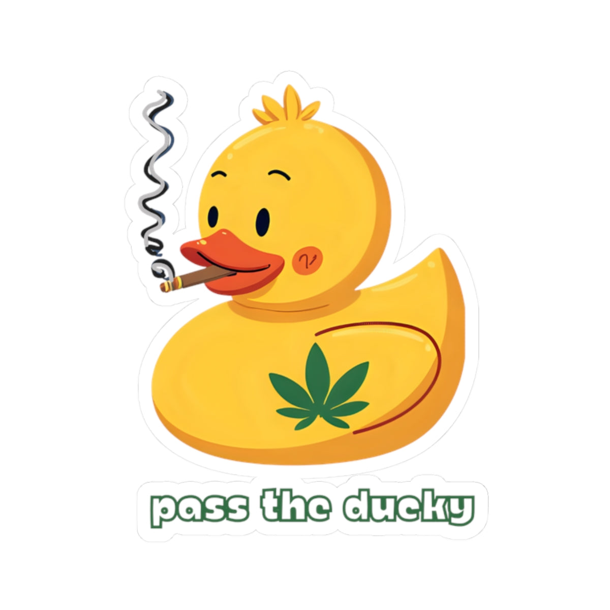 "Pass the Ducky" Stickers, Fun Decor for Laptops, Water Bottles, Gifts for Stoners, Quirky Party Favors, Humor and Chill Vibes