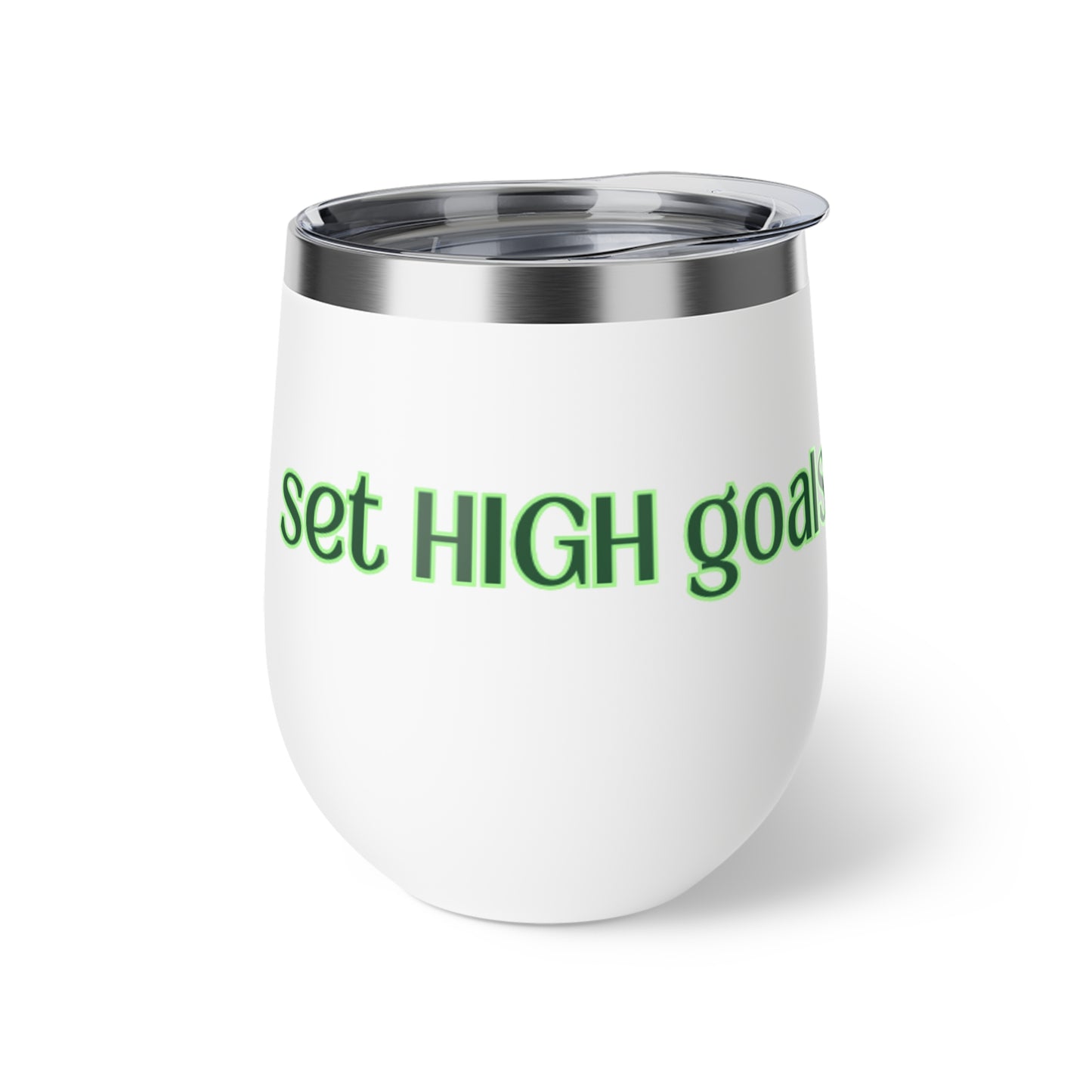 Set HIGH Goals - 12oz Copper Insulated Tumbler w/ Push down sip lid