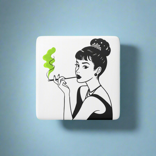 Chic Vintage-Inspired Porcelain Magnet, Retro Decor, Unique Gift for Her, Kitchen Fridge Magnet, Quirky Home Accents, Stylish Souvenir