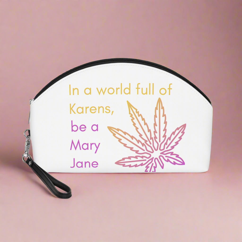 Stylish Stash Bag / Makeup Bag with Trendy Cannabis Design, Perfect for Gifts, Travel, and Everyday Use