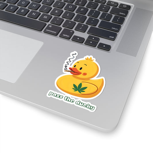 "Pass the Ducky" Stickers, Fun Decor for Laptops, Water Bottles, Gifts for Stoners, Quirky Party Favors, Humor and Chill Vibes