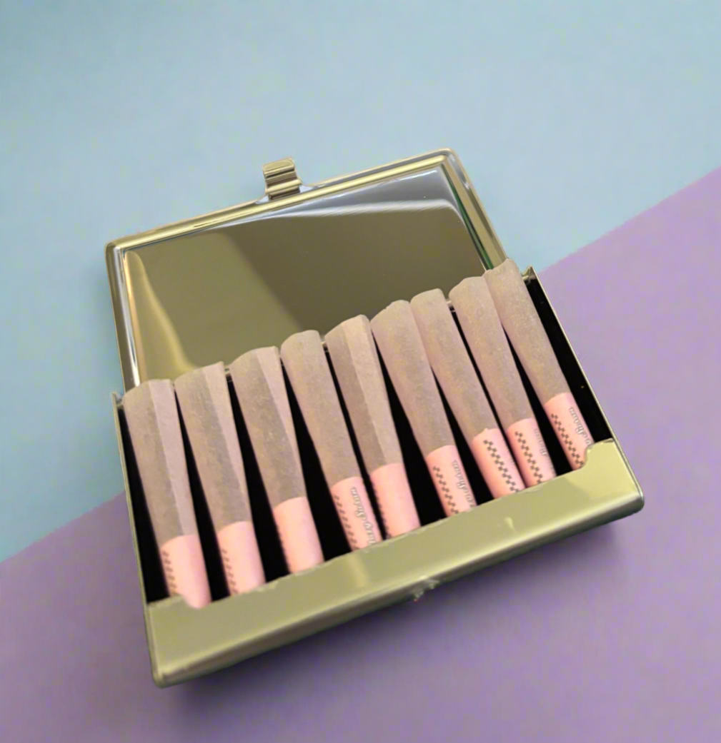 Pocket Puff™ Retro Mini Joint Case - Discreet Smell-Reducing Travel Case for Mini Joints