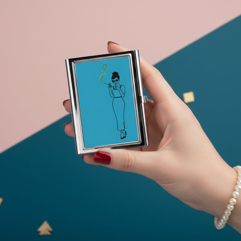 Pocket Puff™ Retro Mini Joint Case - Discreet Smell-Reducing Travel Case for Mini Joints