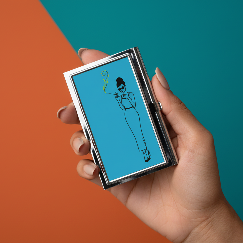 Pocket Puff™ Retro Mini Joint Case - Discreet Smell-Reducing Travel Case for Mini Joints