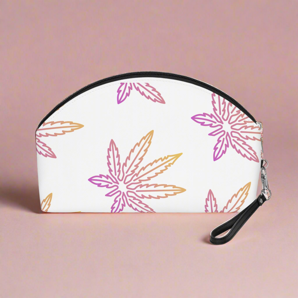 Stylish Stash Bag / Makeup Bag with Trendy Cannabis Design, Perfect for Gifts, Travel, and Everyday Use