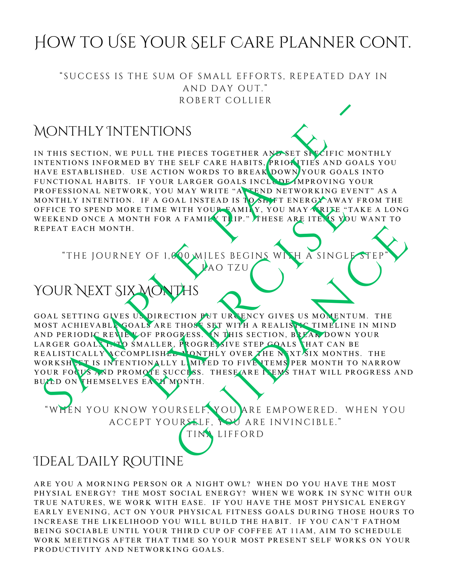 Guided Self-Care Daily Planner - 6 months (Blue / gold)