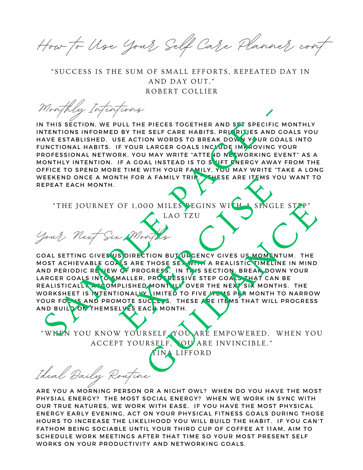 Guided Self-Care Daily Planner - 6 months (Floral)